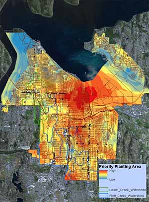 Image displaying the City of Tacoma's planting priorities