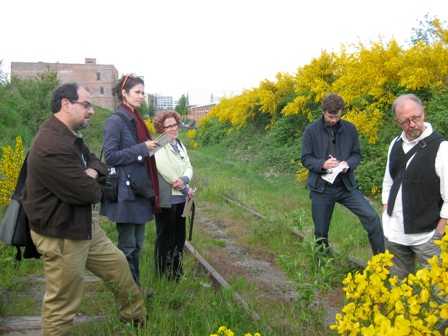 Todd Bressi and Thoughtbarn tour the Prairie Line Trail. Photo by Lisa Kinoshita. Todd Bressi and Thoughtbarn tour the Prairie Line Trail. Photo by Lisa Kinoshita.