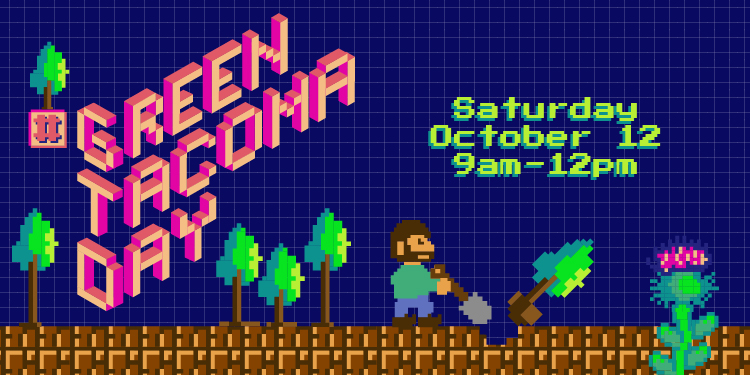 Banner displaying Green Tacoma Day